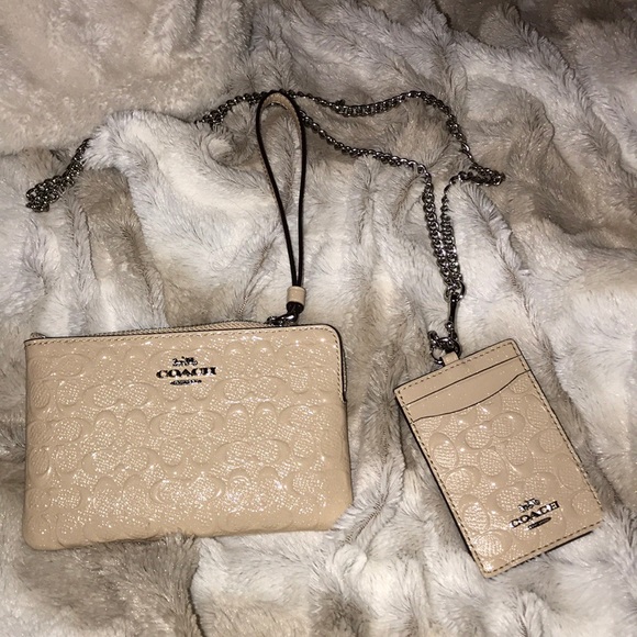 Coach Handbags - Coach Signature lanyard and wristlet